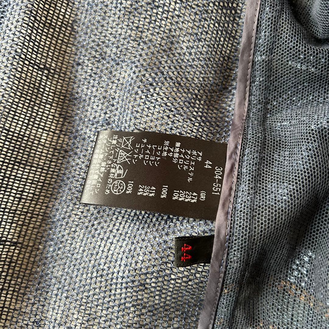 ♦︎インポートロッサ　アラ　麻　リネン　スパンコール　ノーカラージャケット