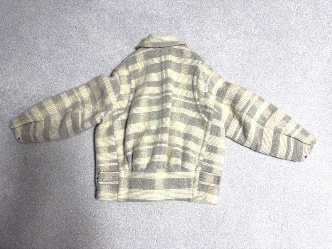 今期STUNNING LURE ｒツイードチェックブルゾン０Off White