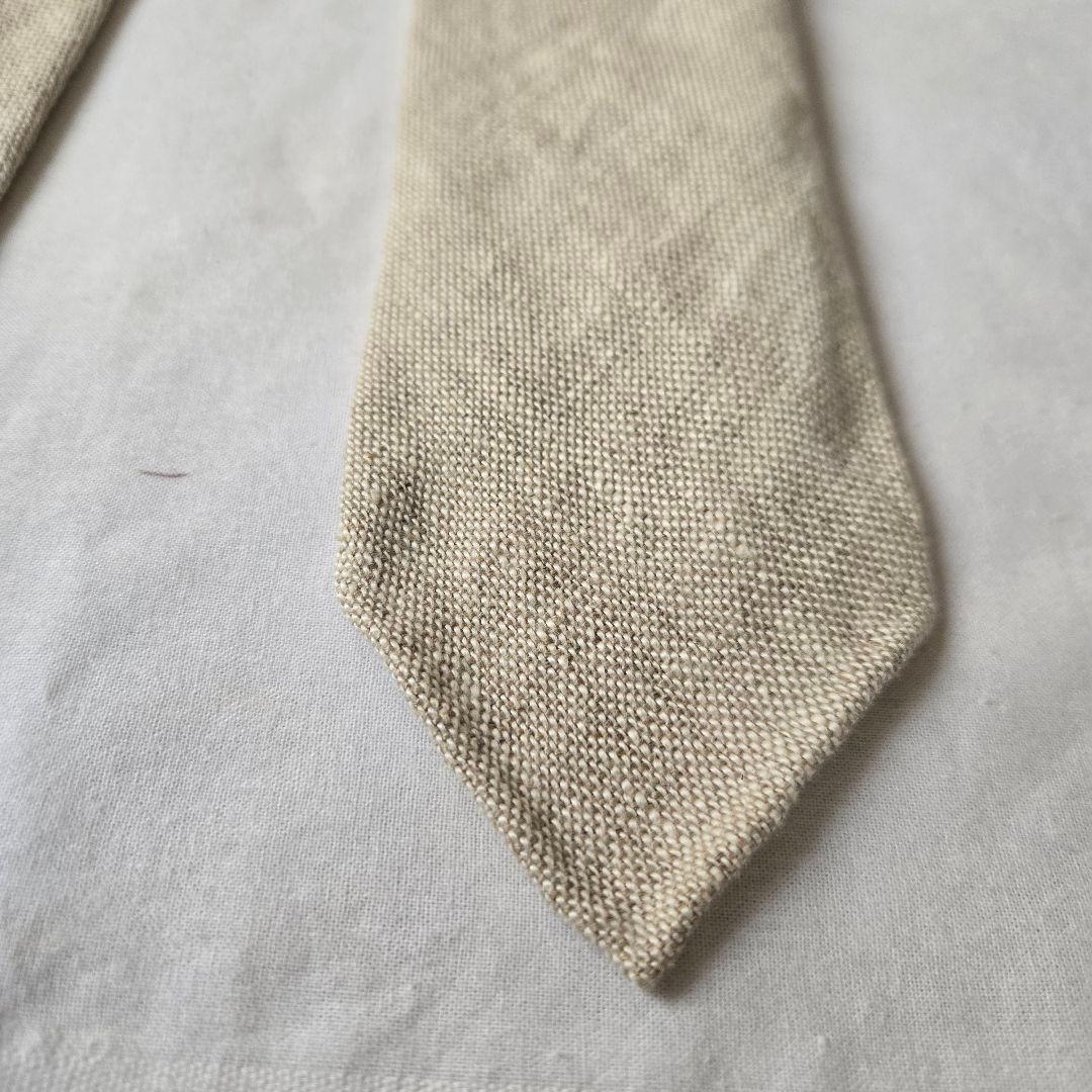 美品　tie your tie イタリア製 リネン ネクタイ スフォデラート