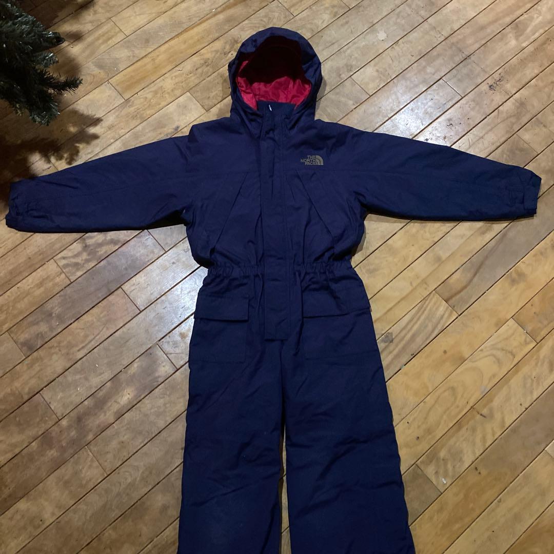 ノースフェイス キッズ つなぎ ジャンプスーツ スノーウェア ネイビー 130