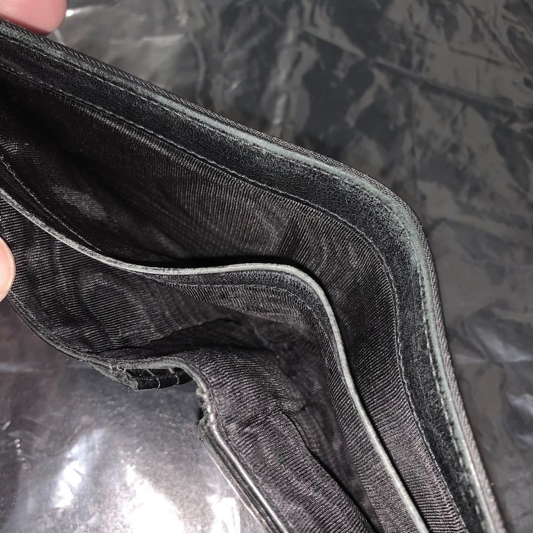 PRADA メンズ 二つ折り財布 ウォレット ロゴプレート 小銭 カード 収納