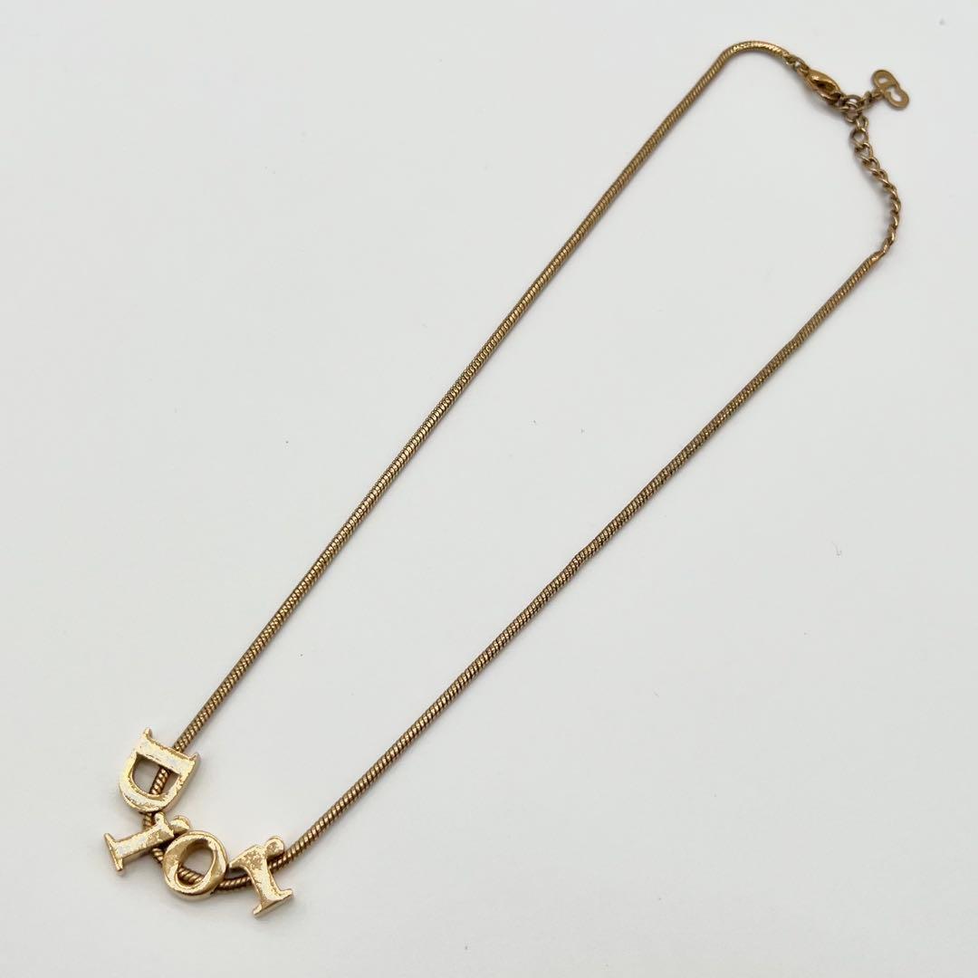 Christian Dior クリスチャンディオール ロゴ ゴールド ネックレス