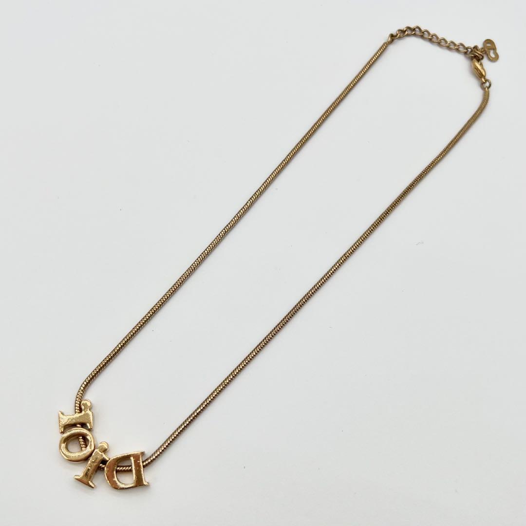 Christian Dior クリスチャンディオール ロゴ ゴールド ネックレス