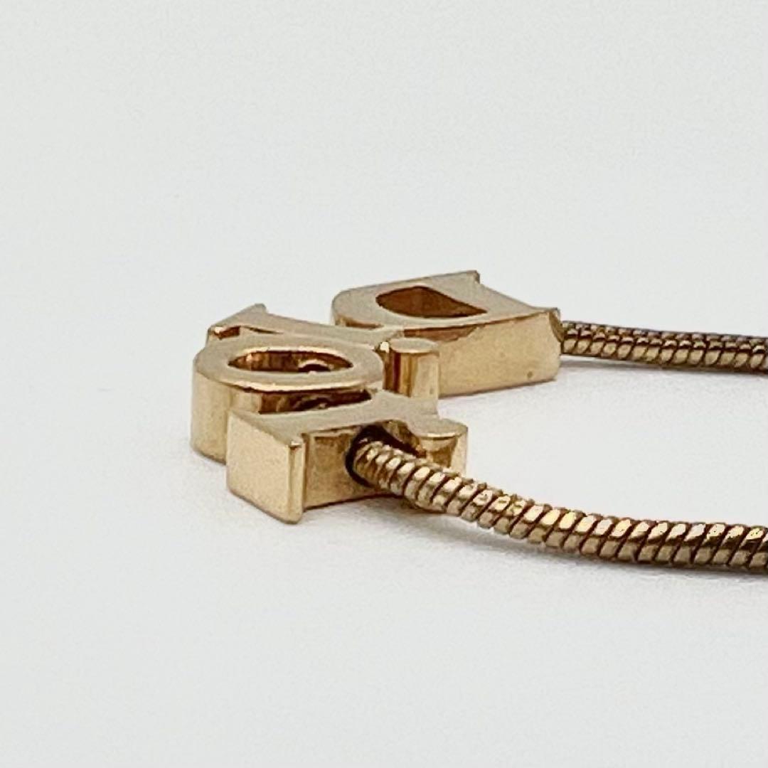 Christian Dior クリスチャンディオール ロゴ ゴールド ネックレス