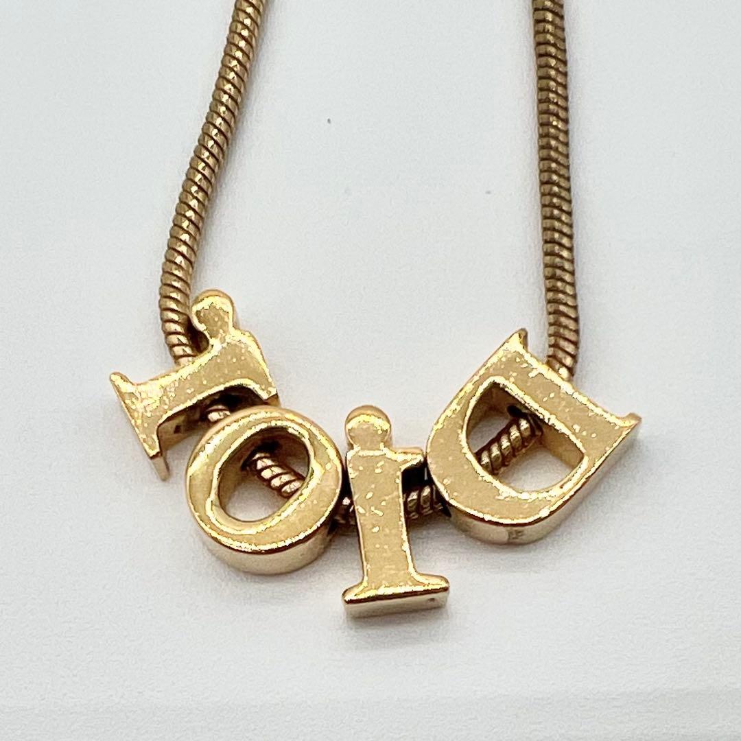 Christian Dior クリスチャンディオール ロゴ ゴールド ネックレス