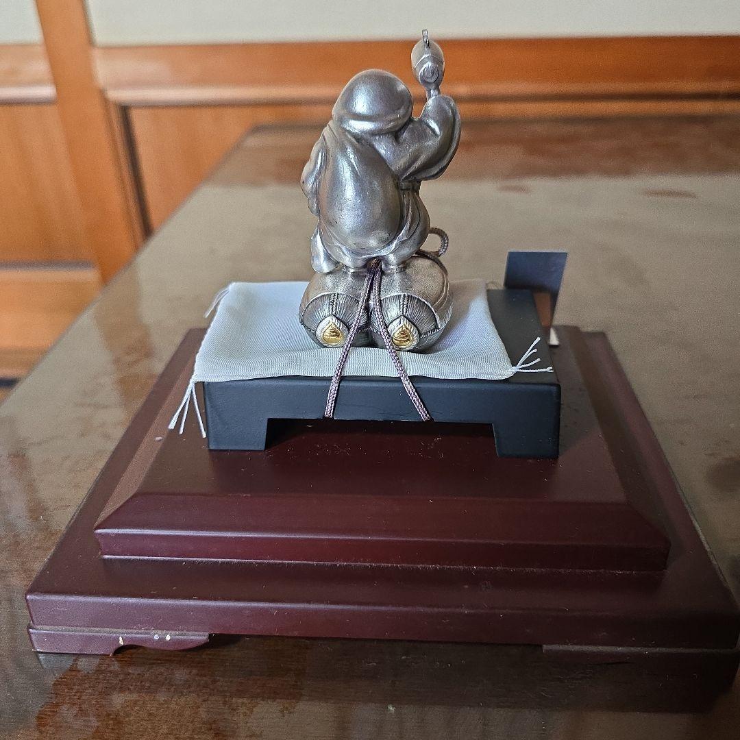 純銀製　大黒天　置物　縁起物