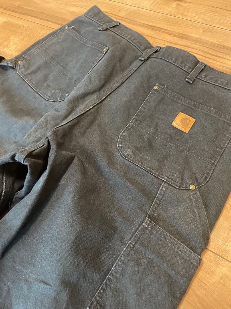 た*☆様 Carhartt カーハート ダック ダブルニー パンツ 黒36x30