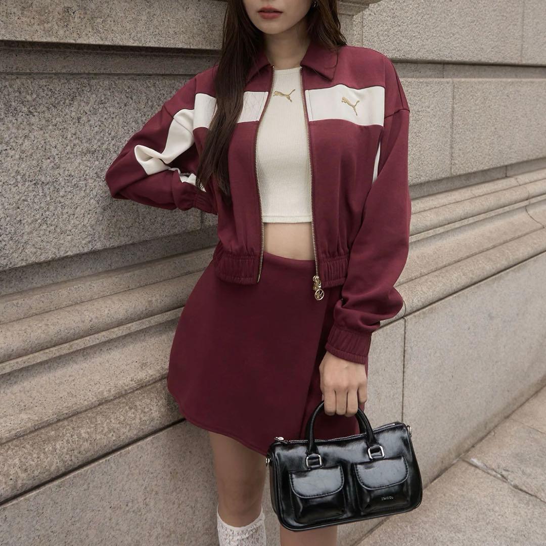 PUMA ジャケット スカート セット S レッド　エイミーイストワール