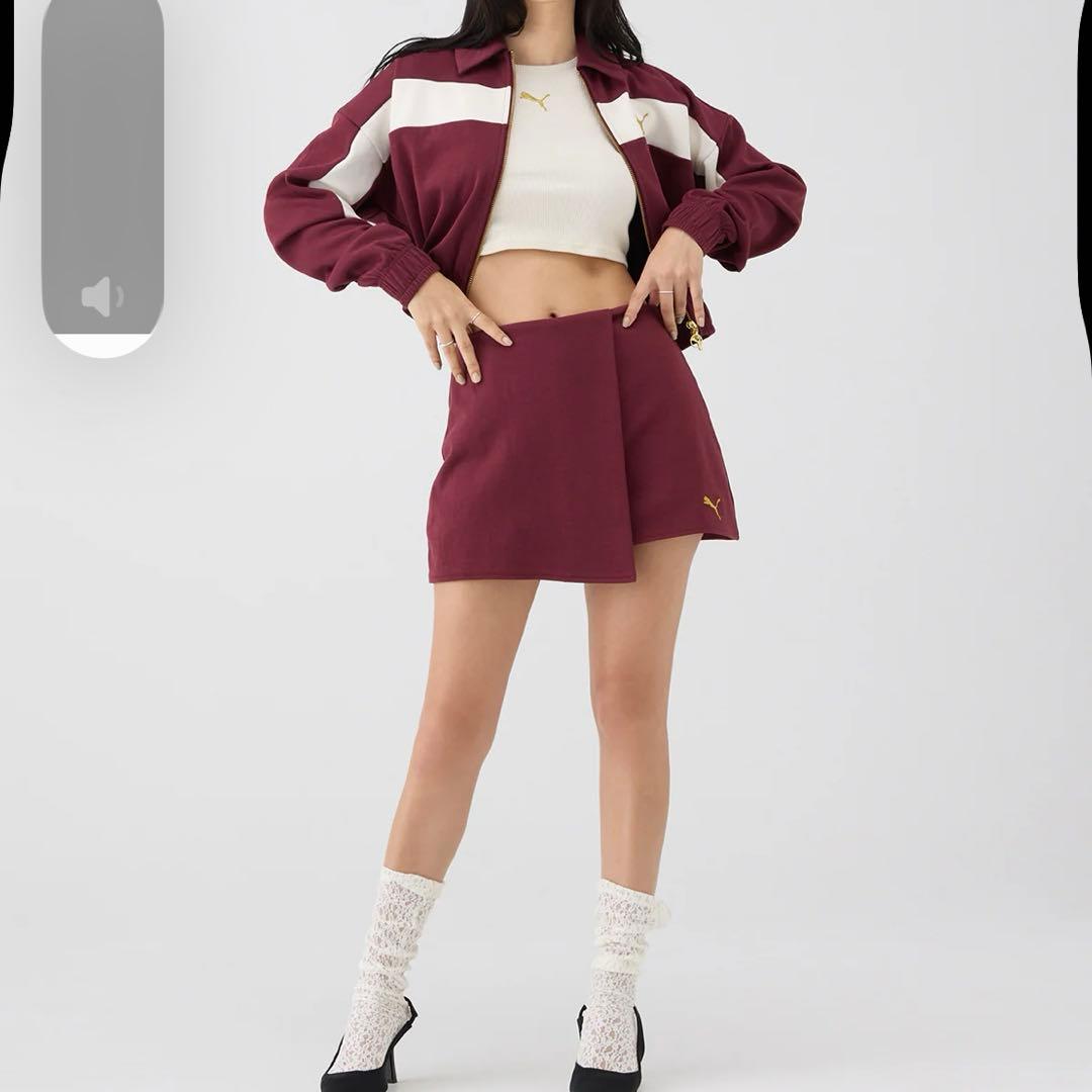 PUMA ジャケット スカート セット S レッド　エイミーイストワール