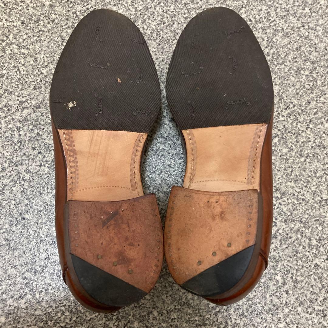 【美品】グレンソン　ブラウン　レザー　タッセル　ローファー　6D