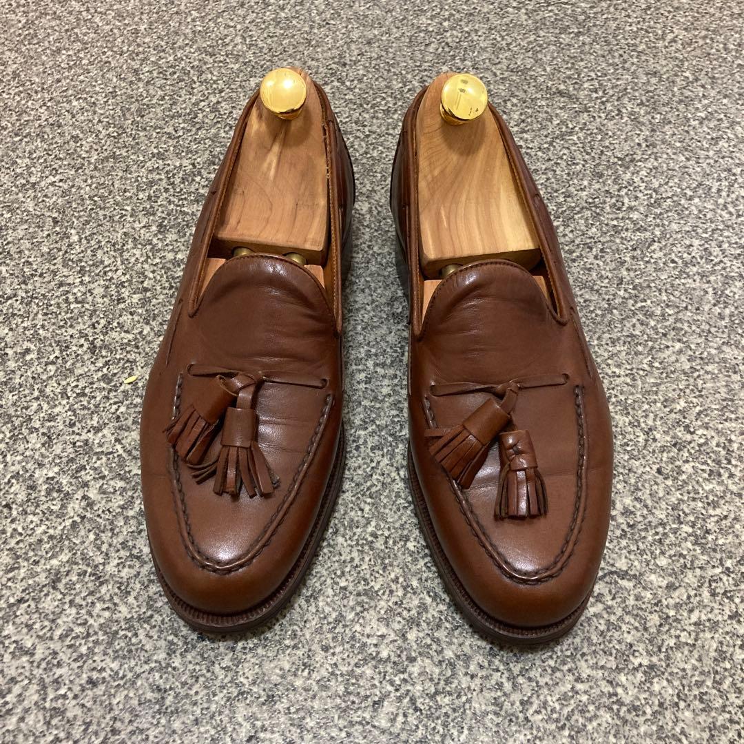 【美品】グレンソン　ブラウン　レザー　タッセル　ローファー　6D