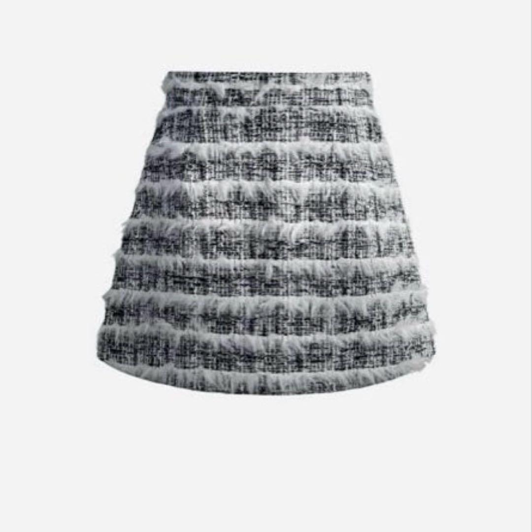 【新品タグ付】sheller fur line tweed culottes