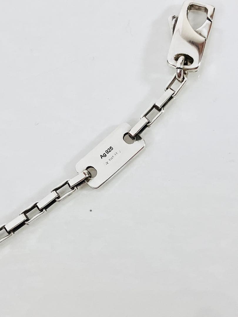 【超美品！送無】GUCCI ボストン チェーン ネックレス シルバー925