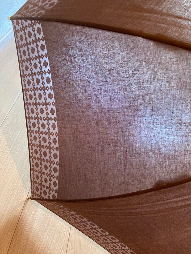 【新品未使用】CELINE 晴雨兼用UVDouble傘 ブラウン親骨47センチ