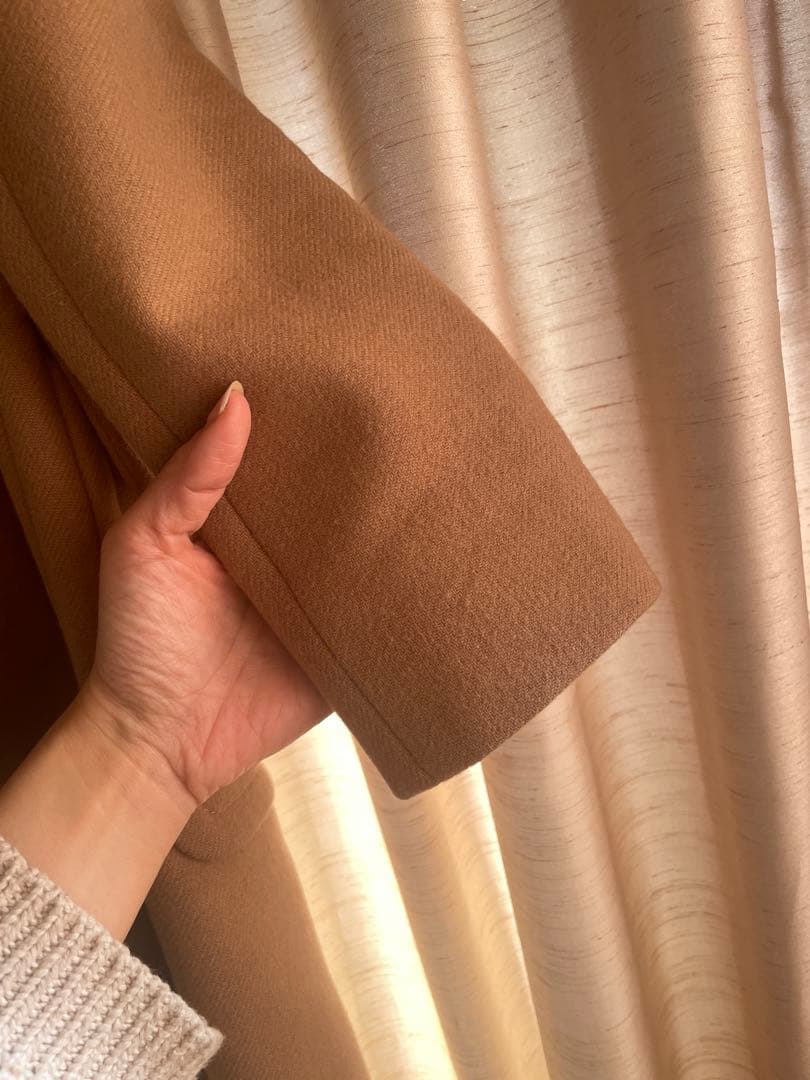 美品miumiuミュウミュウ*キャメル ウール*パフスリーブ コート*金ボタン