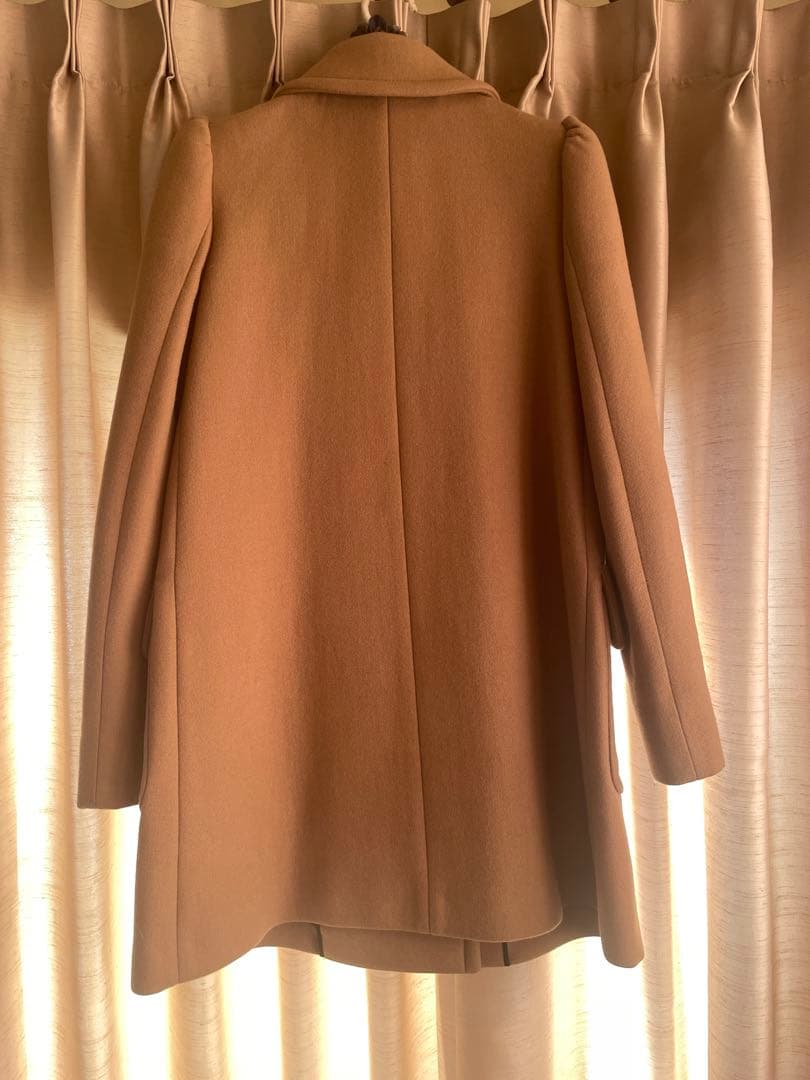 美品miumiuミュウミュウ*キャメル ウール*パフスリーブ コート*金ボタン