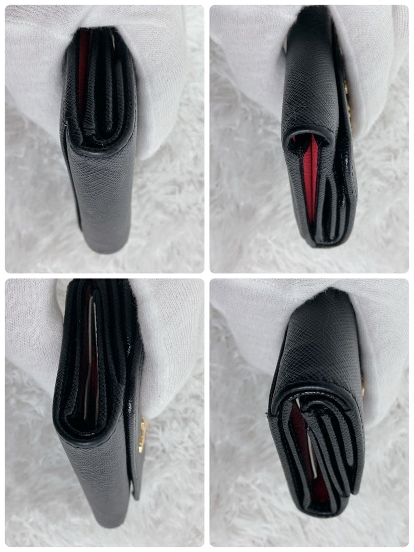 asm ✨PRADA 三つ折り財布 サフィアーノ レザー バイカラー