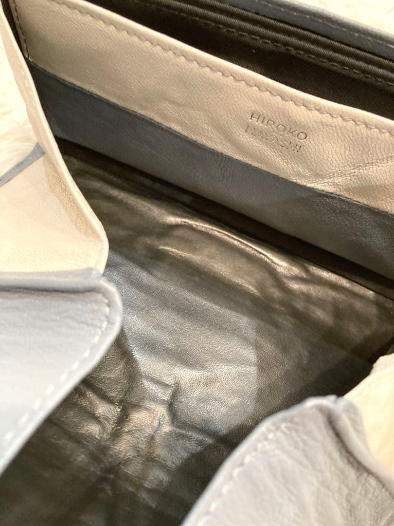 【美品】HIROKO HAYASHI ベファーナ　長財布ミニ　ライトブルー