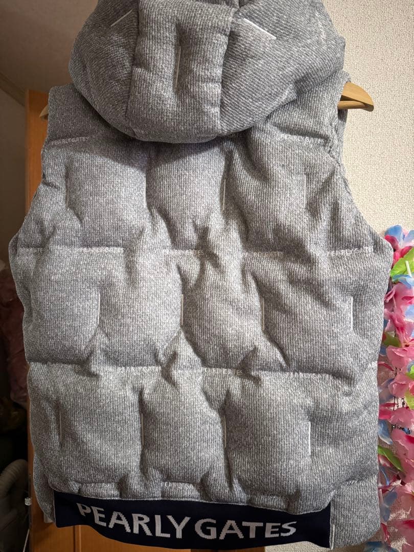 専用出品　PEARLY GATES グレー ダウンベスト フード付き