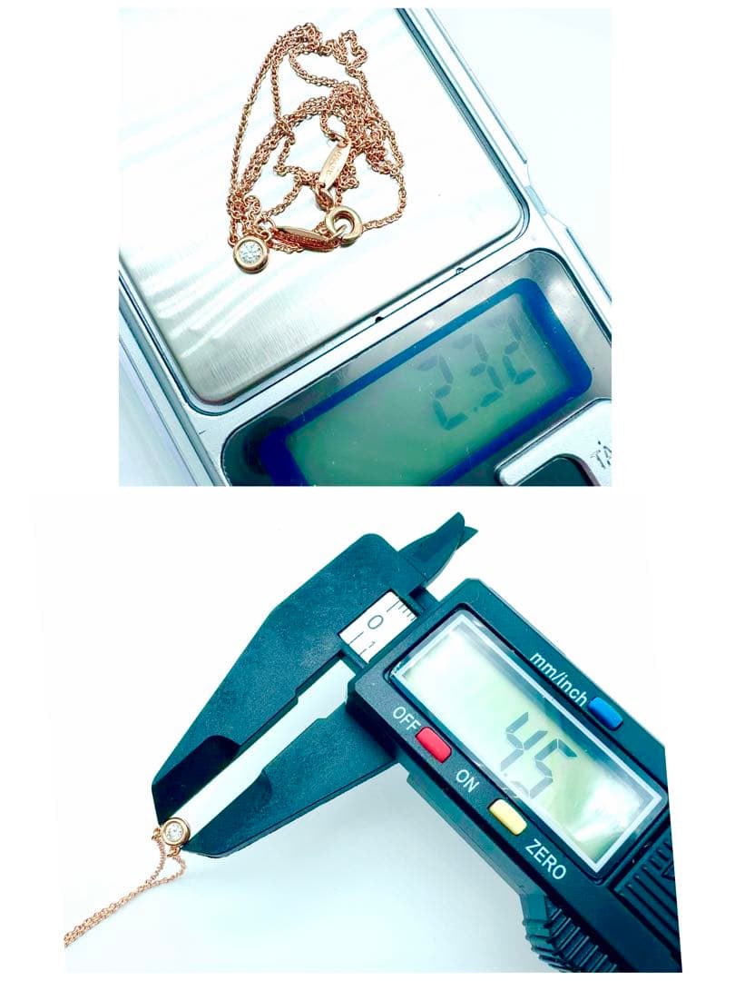 ま*ち様 美品✨ティファニーバイザヤードダイヤモンドネックレス18k 750ロー