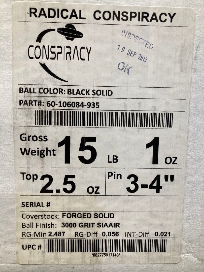 【新品未使用】初代コンスピラシー15ポンド