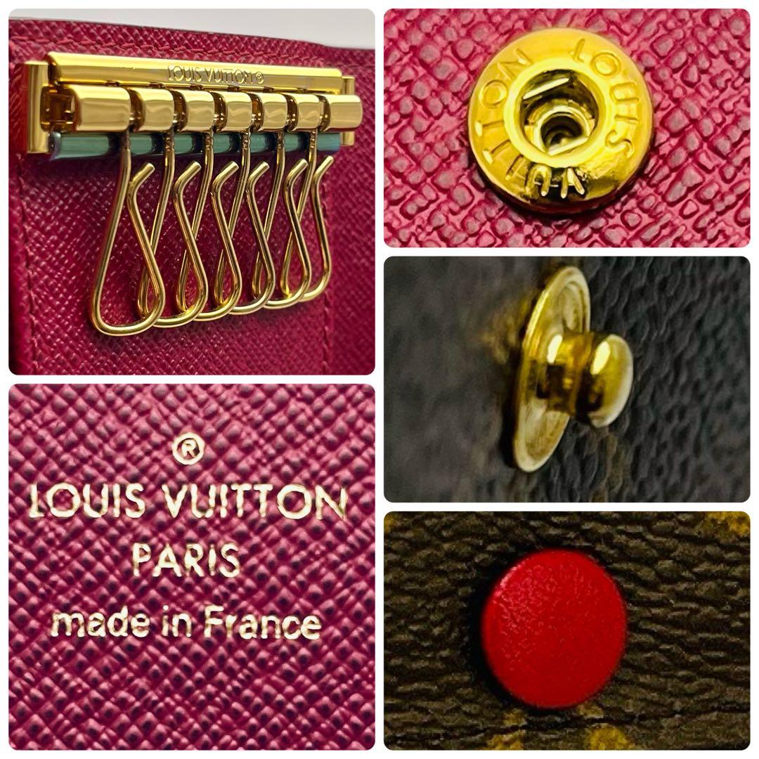 ICチップ ✨ルイヴィトン モノグラム ミュルティクレ6 キーケース フューシャ