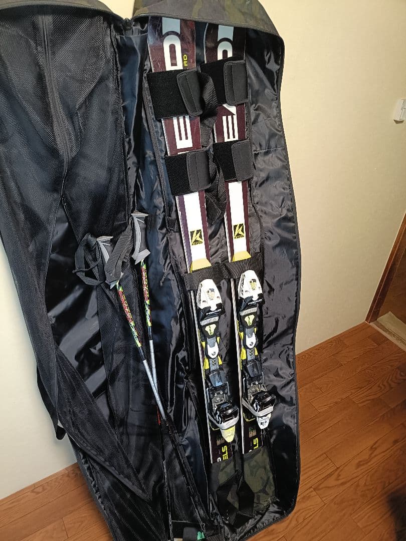 スキー板(HEAD)、ストック(SINANO)、スキーバッグ3点セット