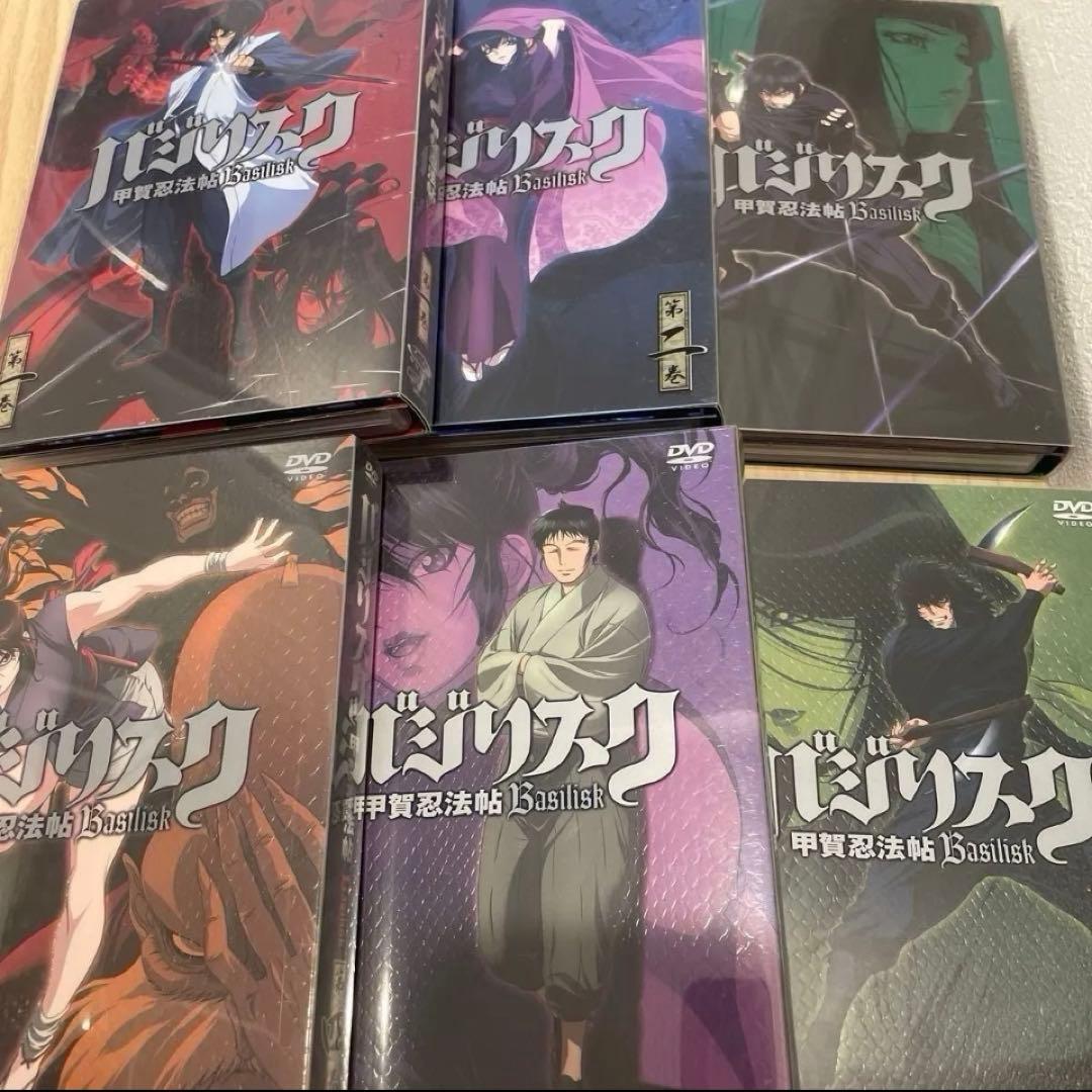 バジリスク　甲賀忍法帖　DVD　初回限定版　6巻セット　フィギュア　付属品あり