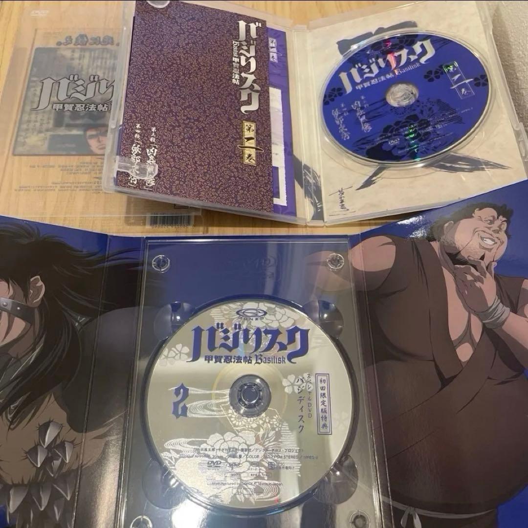 バジリスク　甲賀忍法帖　DVD　初回限定版　6巻セット　フィギュア　付属品あり