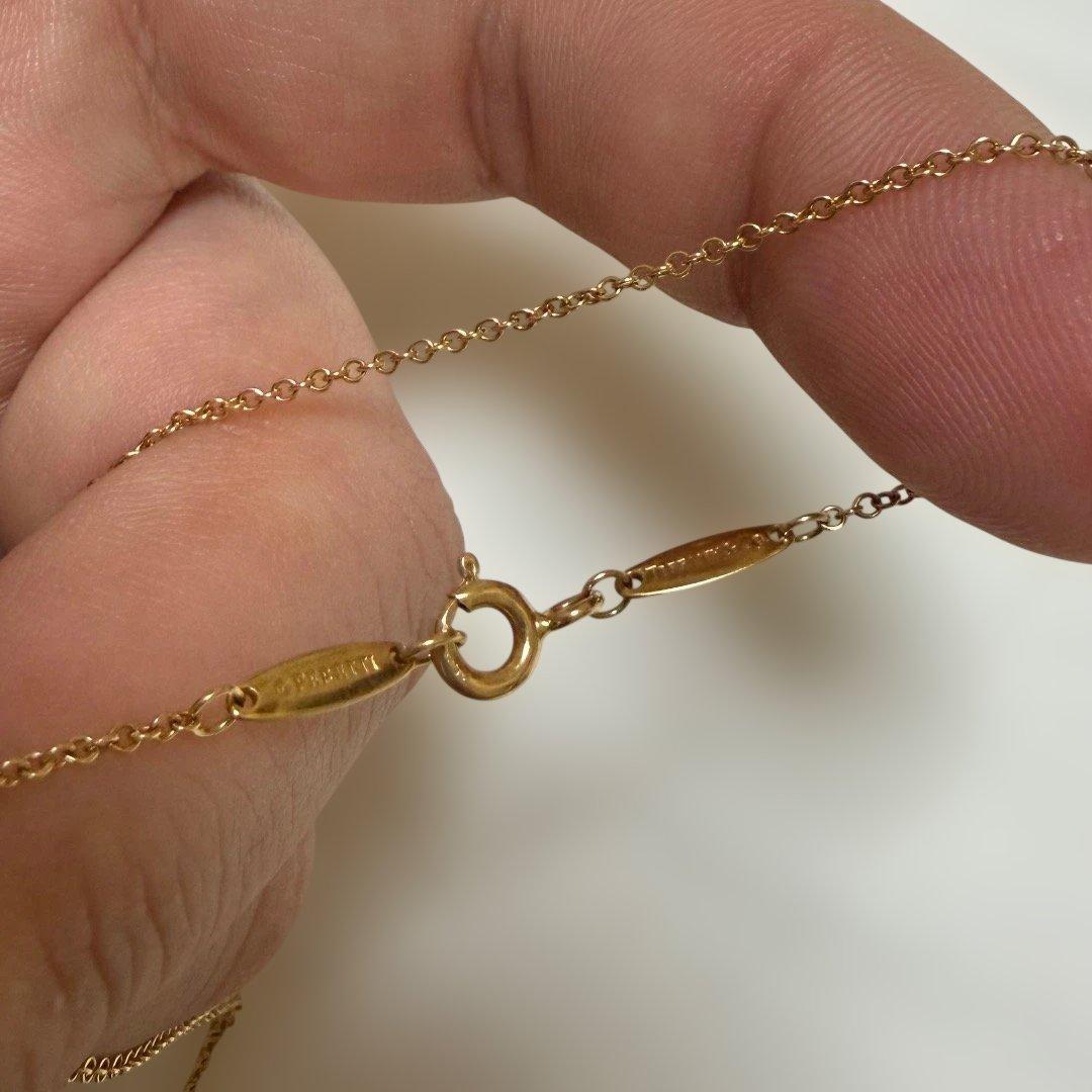 ティファニー ネックレス ダイヤモンド 18金 一粒ダイヤ 美品