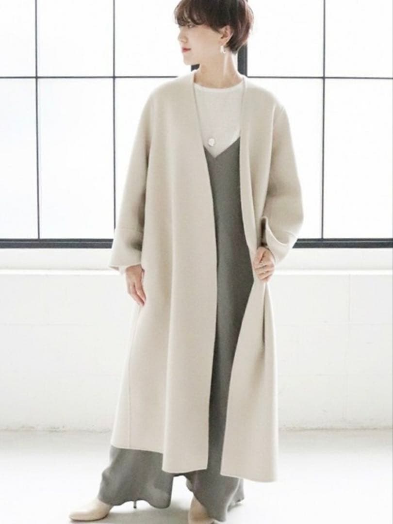 【半額以下！】Plage ハミルトンノーカラーコート