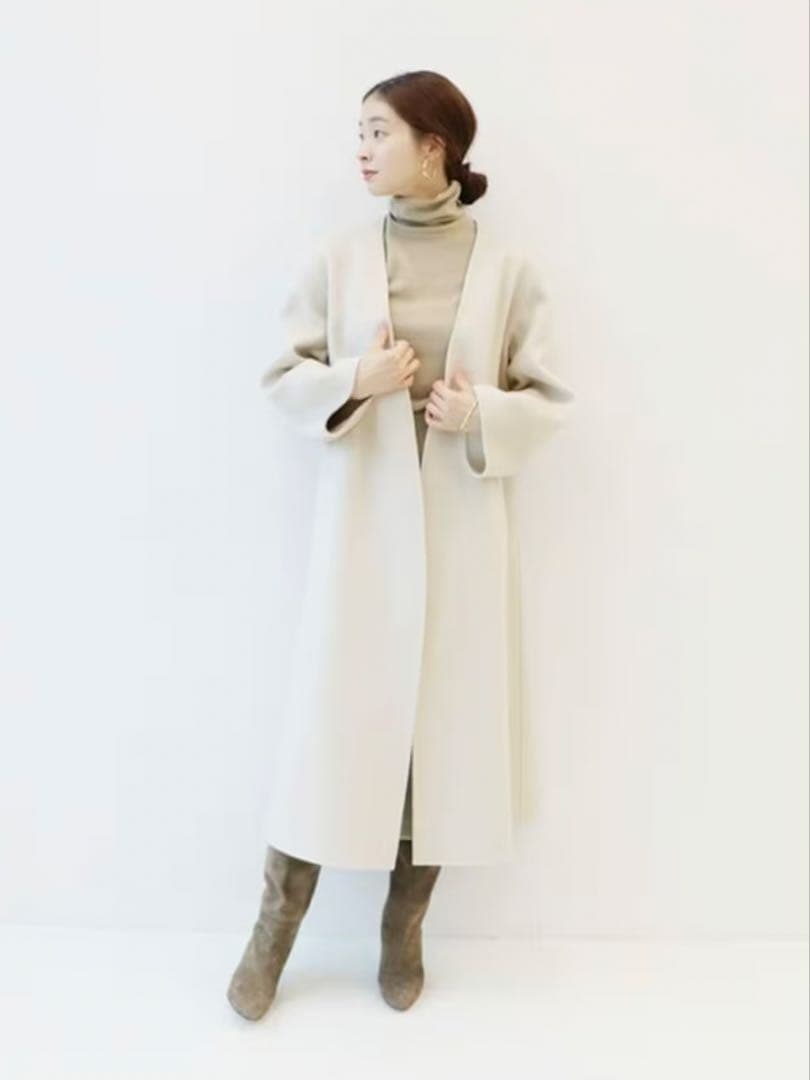 【半額以下！】Plage ハミルトンノーカラーコート