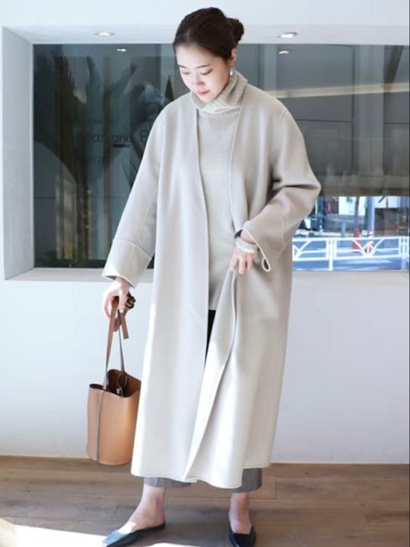 【半額以下！】Plage ハミルトンノーカラーコート