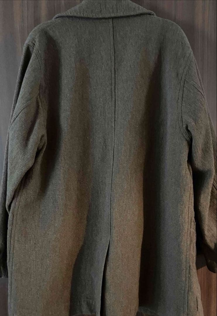 し*除様 美品☆ ウールセミロングジャケット MHL カーキ TEXTURED