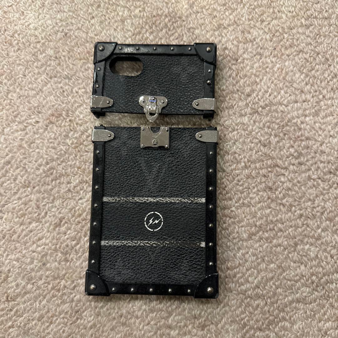 ルイヴィトンfragmentトランクスタイル iPhoneケース 黒