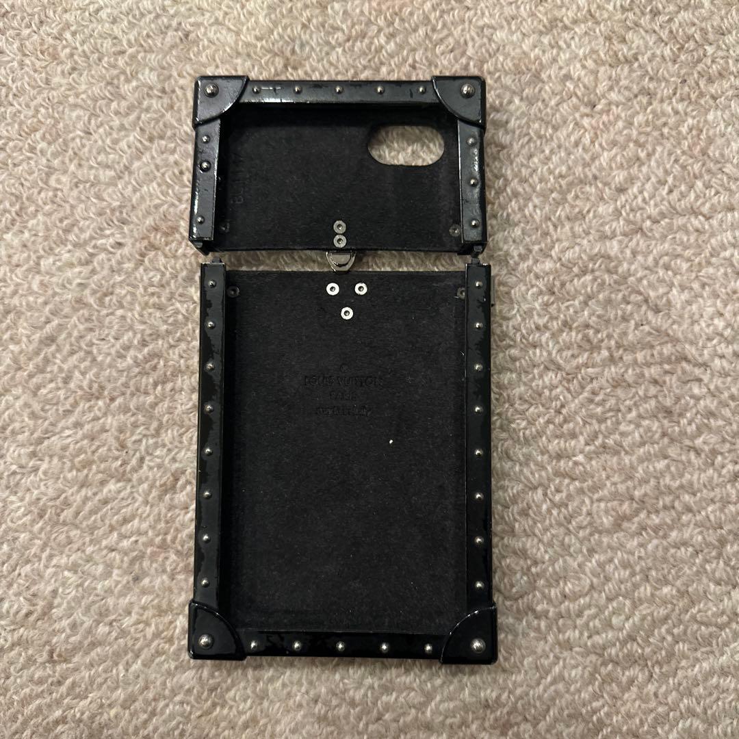 ルイヴィトンfragmentトランクスタイル iPhoneケース 黒