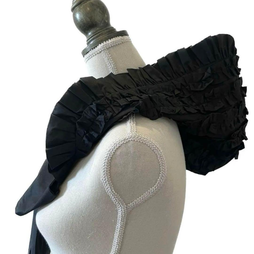 HEIHEI フリルフード BLACK