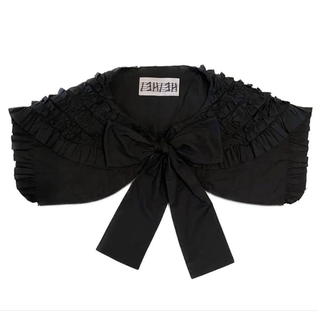 HEIHEI フリルフード BLACK