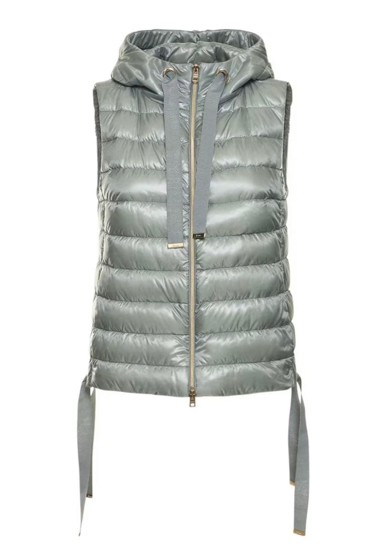 新品タグ付き　ヘルノ　ダウンベスト　レディース　ブルー　38