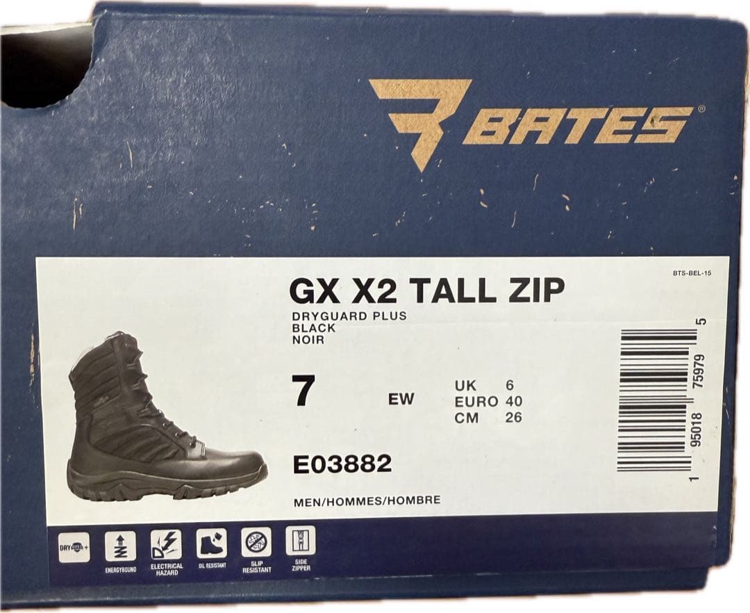 Bates GX X2 TALL ZIP DRY Guard+ ブーツ EW7