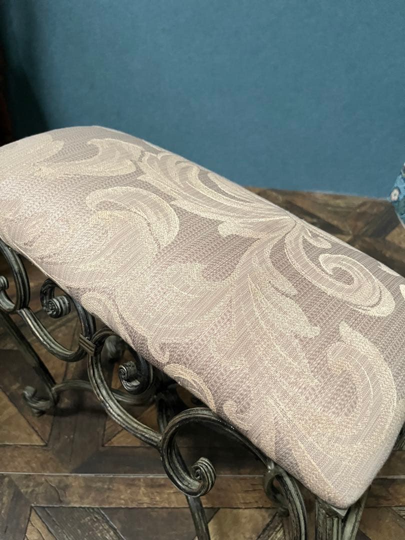 スツール スリム アイアン インテリア アンティーク 猫脚 ビンテージ ショート