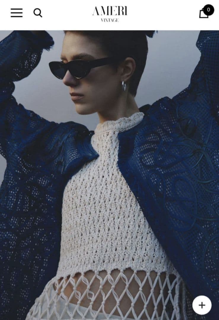 Ameri　MEDI TAPE EMBROIDERY MESH JACKET