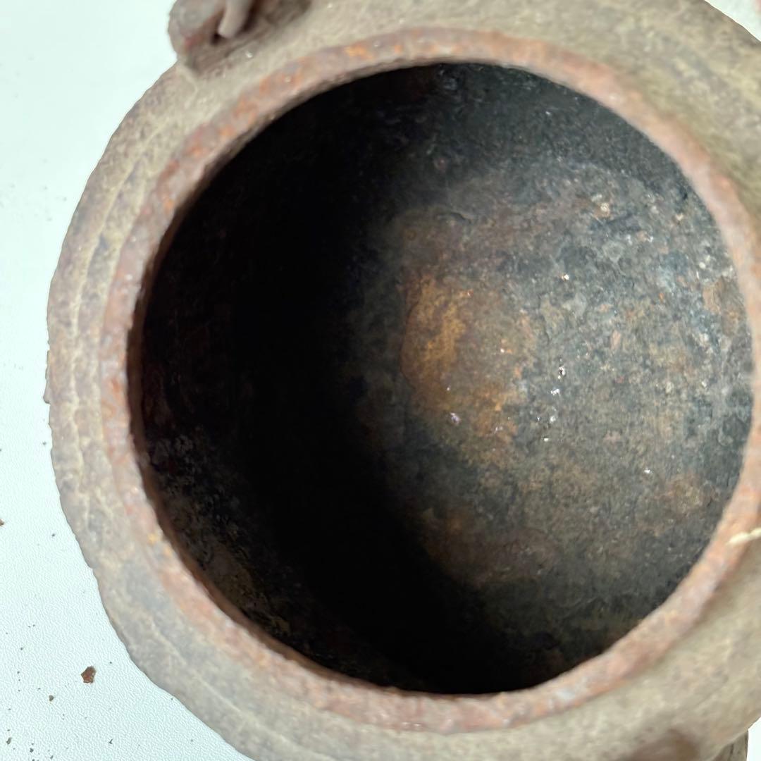 鉄瓶　レトロ　アンティーク　時代物　茶道具　彫刻鉄瓶　水差し　急須