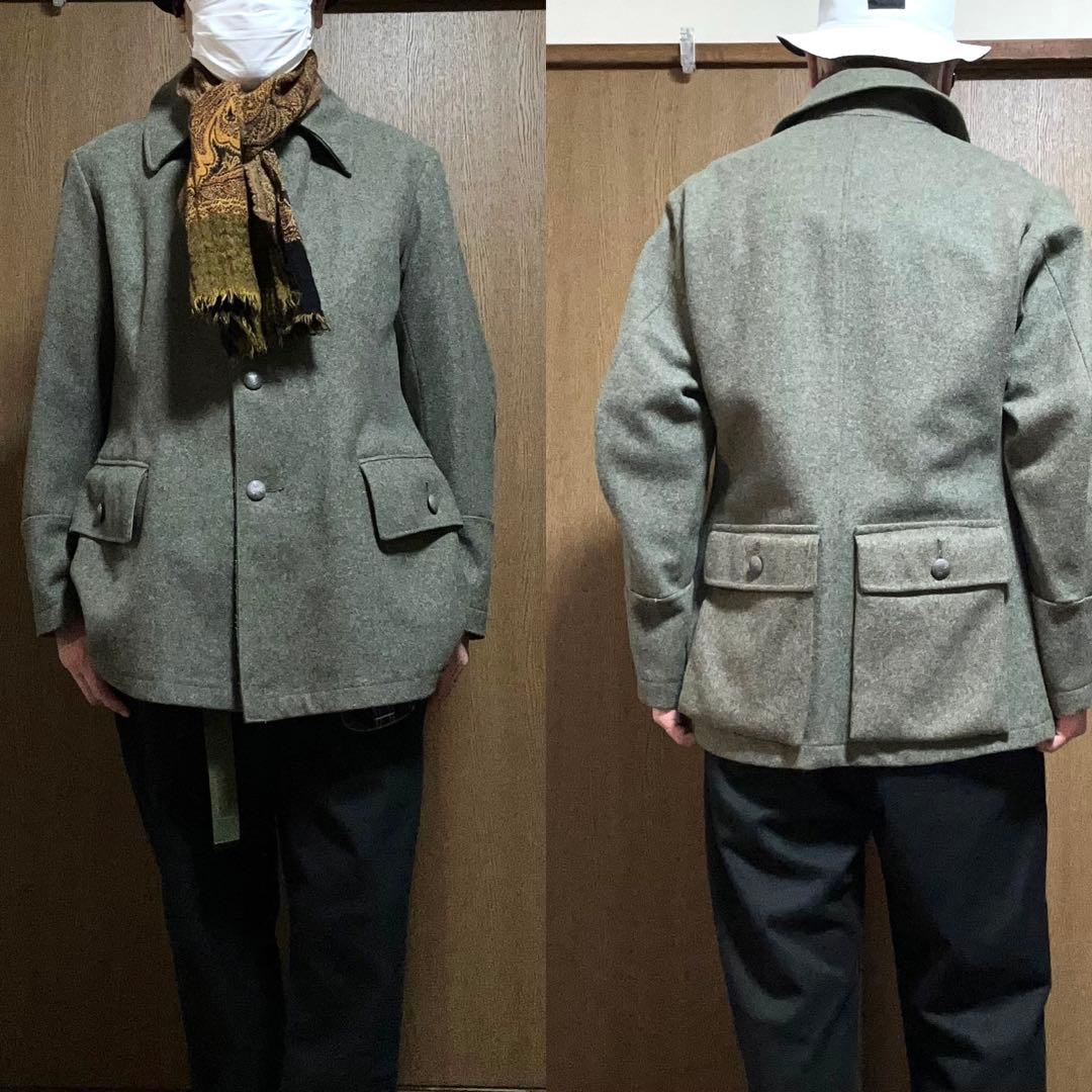 L〜XL相当！40'sスウェーデン軍 古着ウールジャケット スリークラウンボタン