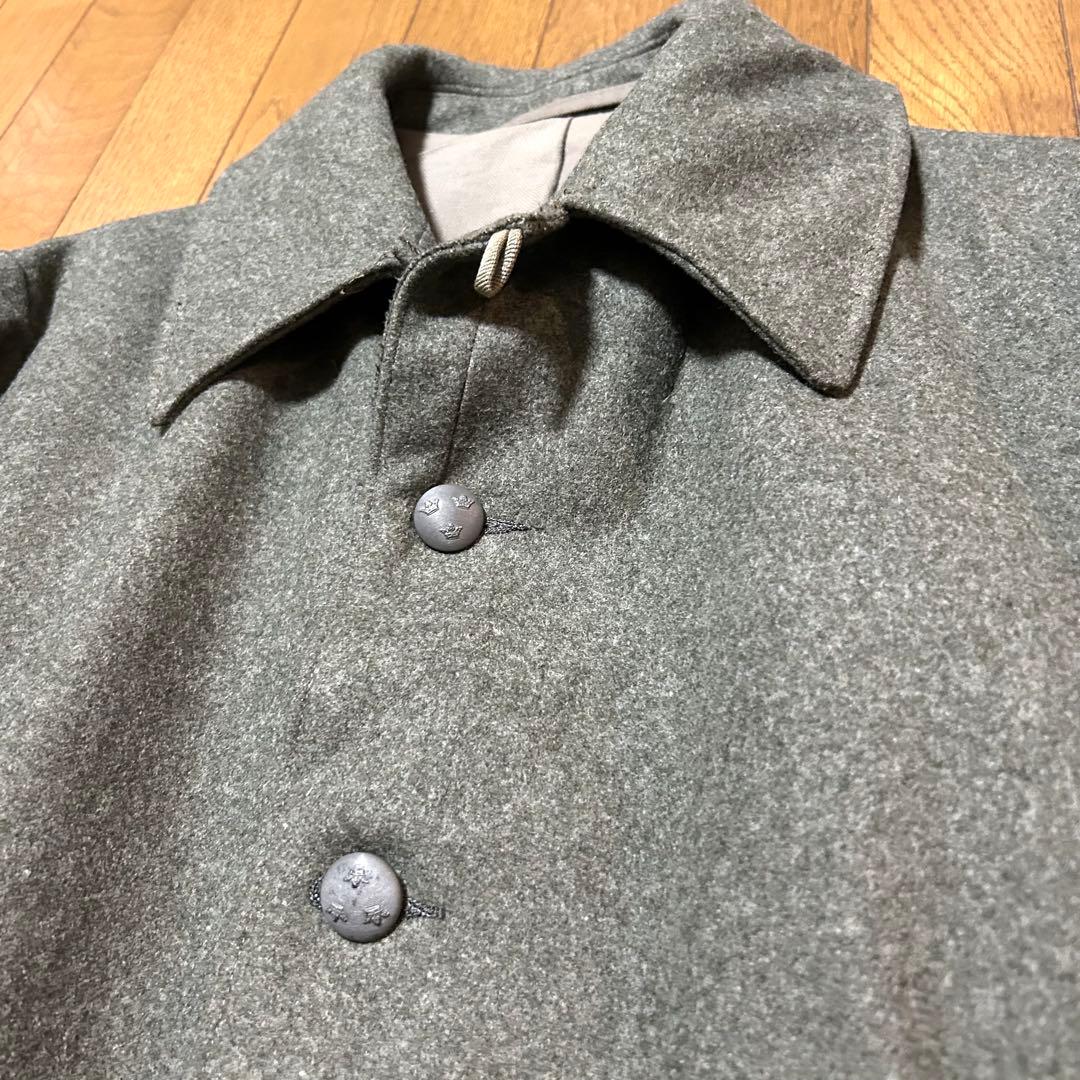 L〜XL相当！40'sスウェーデン軍 古着ウールジャケット スリークラウンボタン