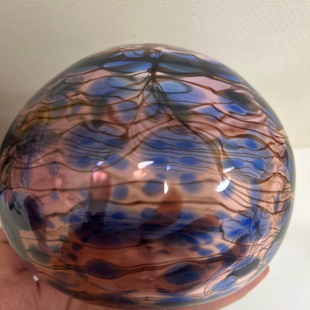 五*百様 作家　ガラス作家　花瓶　吹きガラス　　フラワーベース