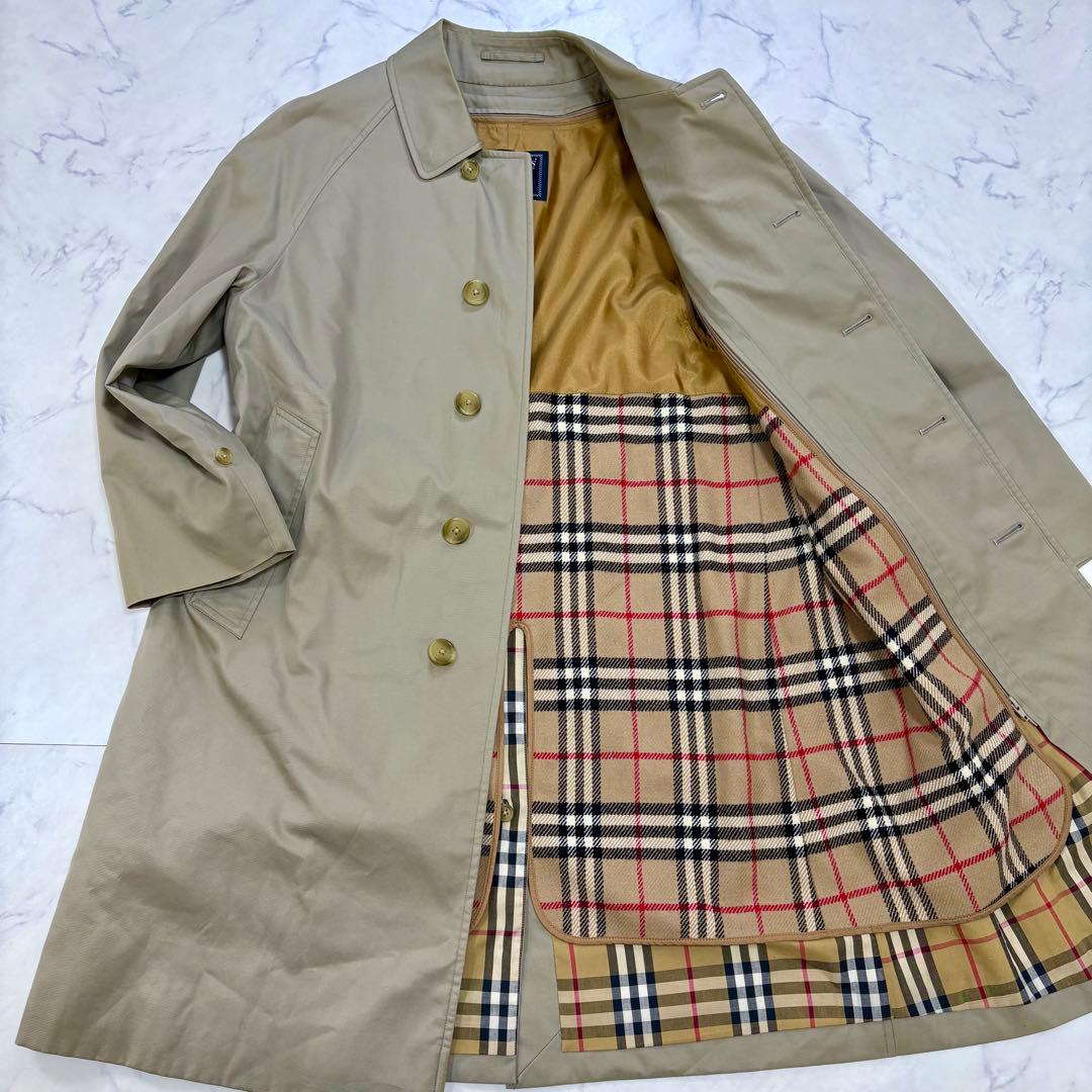 美品 BURBERRY ステンカラーコート ウールライナー付 ノバチェック