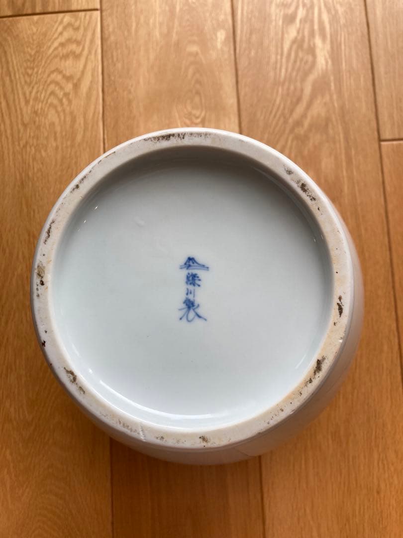 箱付き 深川製磁 オールド深川 錦鯉絵 花瓶