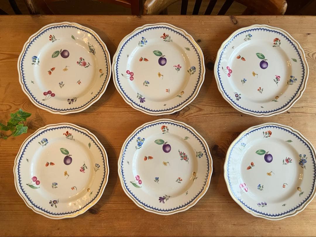 ジノリ　アンティコイタリアンフルーツ　25ディナープレート×6