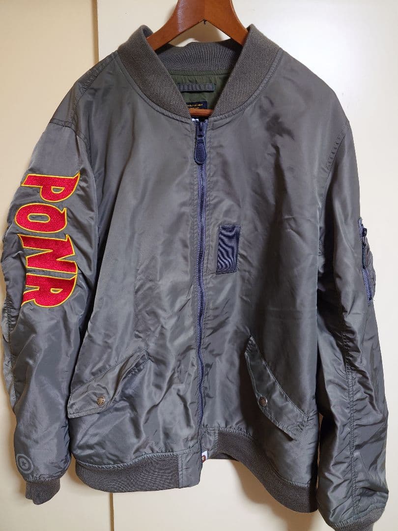 A BATHING APE MA-1ジャケット 2XL グレー